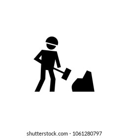 Construction worker vector icon