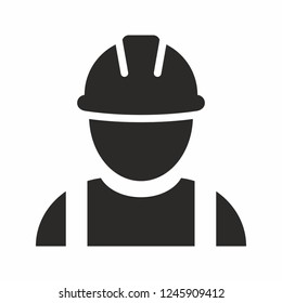 Construction worker vector icon