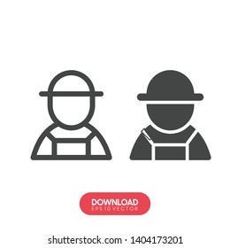 Construction worker vector icon - Vector