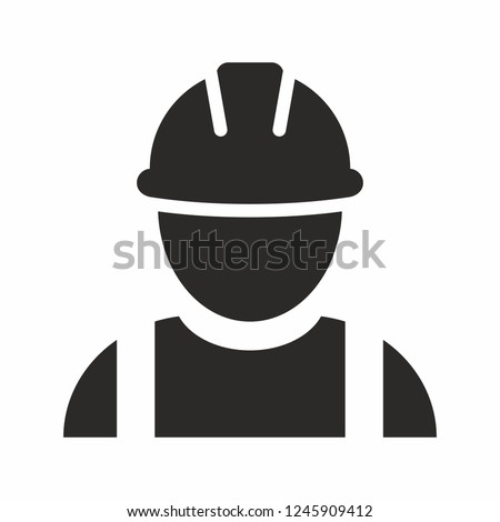 Construction worker vector icon