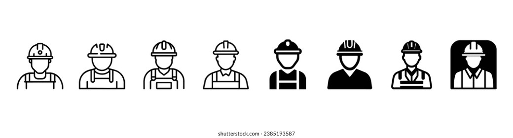 Construction worker vector icon, Construction Worker Business Person Project Manager Engineer Architect icon, Construction worker icons, Worker, Engineer icon.