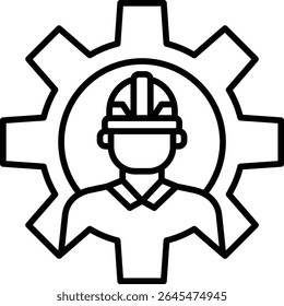 Construction worker vector icon. Can be used for printing, mobile and web applications.