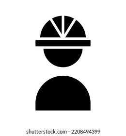 Construction worker vector icon color editable