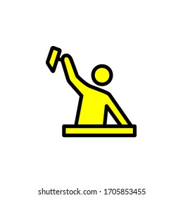 construction worker vector icon design on white background Perfect for traffic signs