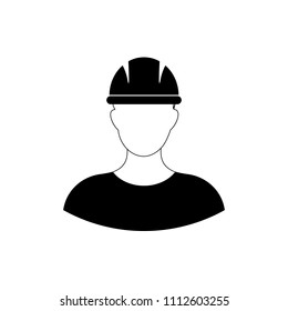 Construction worker. vector icon on white background