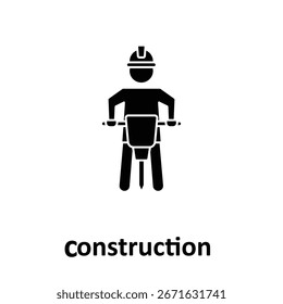 Ícone de vetor do worker de construção que pode facilmente modificar ou editar

