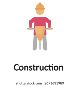 construction worker Vector Icon which can easily modify or edit
