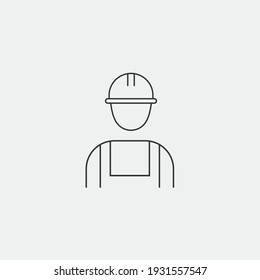 Construction Worker  Vector Icon Work Suit