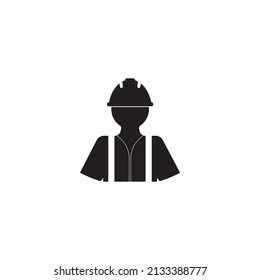 Bauarbeiter, Vektorsymbol.grafik Design Vorlage.