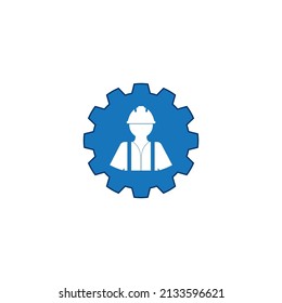 construction worker vector icon.illustration design template.
