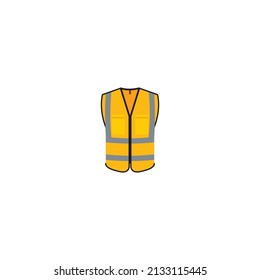icono del chaleco del trabajador de construcción,diseño del logotipo de la ilustración vectorial.