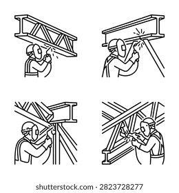 A construction worker wearing