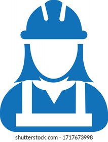 ilustración vectorial de la trabajadora de construcción 