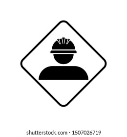 Construction, Worker, Work Safety First, Logo, Icon