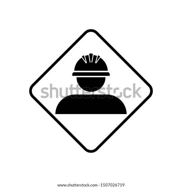 Construction Worker Work Safety First Logo Stock Vector (Royalty Free ...