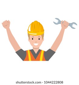 construction worker with wrench avatar