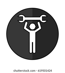 construction worker with wrench avatar