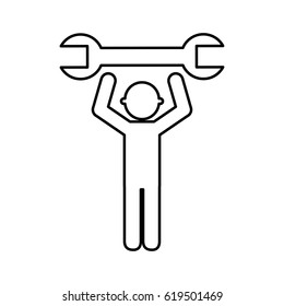 construction worker with wrench avatar