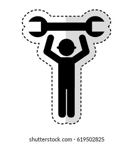 construction worker with wrench avatar