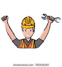 construction worker with wrench avatar