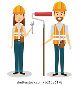 construction workers avatars characters