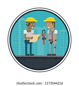 Construction workers cartoons