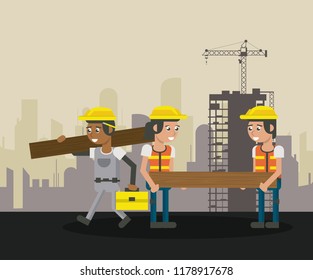 Construction Workers Cartoons Stock Vector (Royalty Free) 1178917684 ...