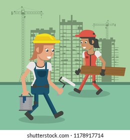 Construction workers cartoons