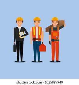 construction workers engineer foreman employee