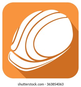construction workers hard hat flat icon