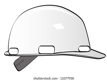 construction workers hard hat on white - vector