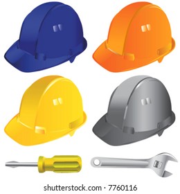 construction workers hard hat vector 2