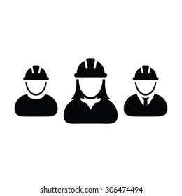 Construction Workers Icon - Vector