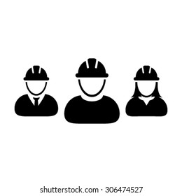 Construction Workers Icon - Vector