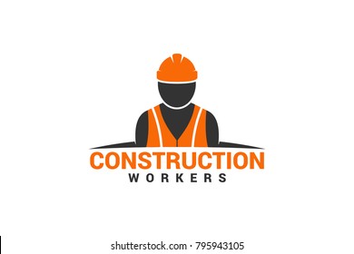 Construction Workers Logo Template Design Vector Stock Vector (Royalty ...