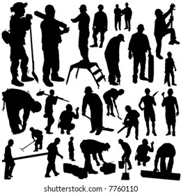 construction workers vector