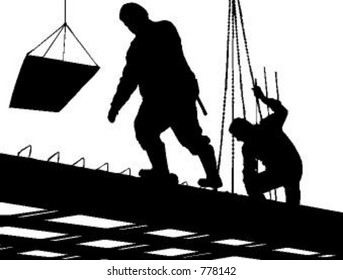 construction workers, vector