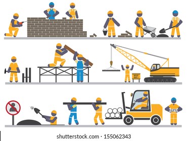 Construction workers. Vector for you design