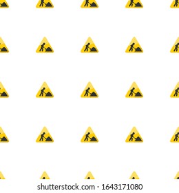 construction works icon pattern seamless isolated on white background. Editable flat construction works icon. construction works icon pattern for web and mobile.
