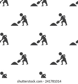 construction works, vector seamless pattern, Editable can be used for web page backgrounds, pattern fills  