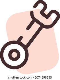 Construction wrench, illustration, vector, on a white background.