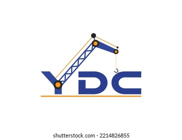 Plantilla de logotipo de carta YDC de construcción