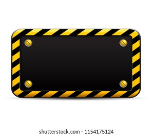 Construction yellow sign - stock vector