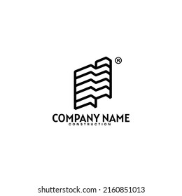 Logotipo de construcción, logotipo de construcción, logotipo minimalista, logotipo