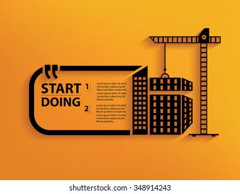 Construction,building Quotation Mark Speech Bubble,design