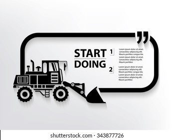 Construction,car Quotation Mark Speech Bubble,design