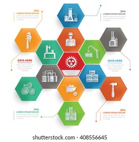 Construction,industry concept info graphic design,vector
