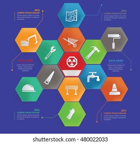 Construction,industry info graphic design,vector
