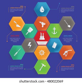 
Construction,industry info graphic design,vector