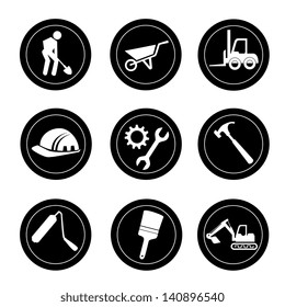 constructions icons over white background vector illustration